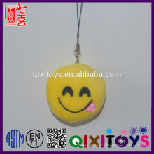 Créatif personnalisé porte-clés emoji logo personnalisé expression sourire porte-clés mini peluche en peluche jouets décoration